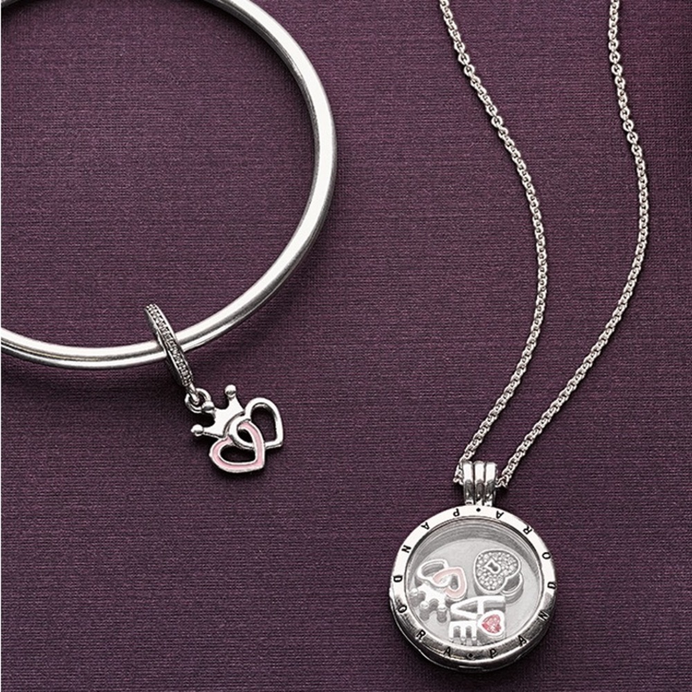 Pandora Necklace With Locket + Charms